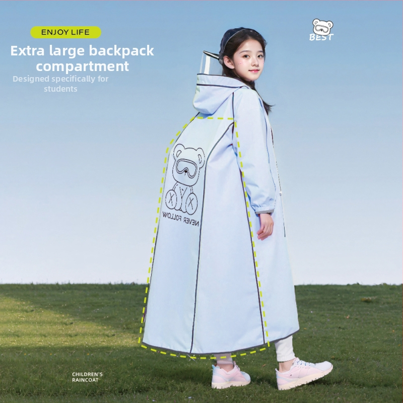 Vaikų EVA pončo lietaus paltis, vienam asmeniui, logotipo spausdinimas, pritaikymas, storas audinys 0,16 mm