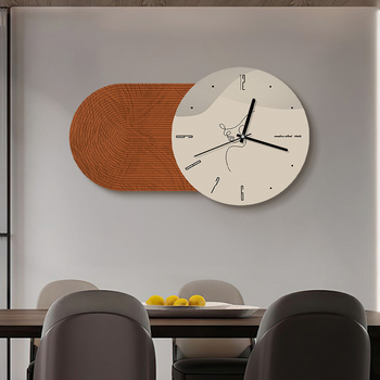 Стилен стенен часовник – модерен овал, плавно движение на секундите, батерийно захранване, едностранен; подходящ за всекидневна, спалня, кабинет и офис