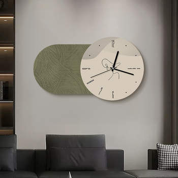 Стилен стенен часовник – модерен овал, плавно движение на секундите, батерийно захранване, едностранен; подходящ за всекидневна, спалня, кабинет и офис