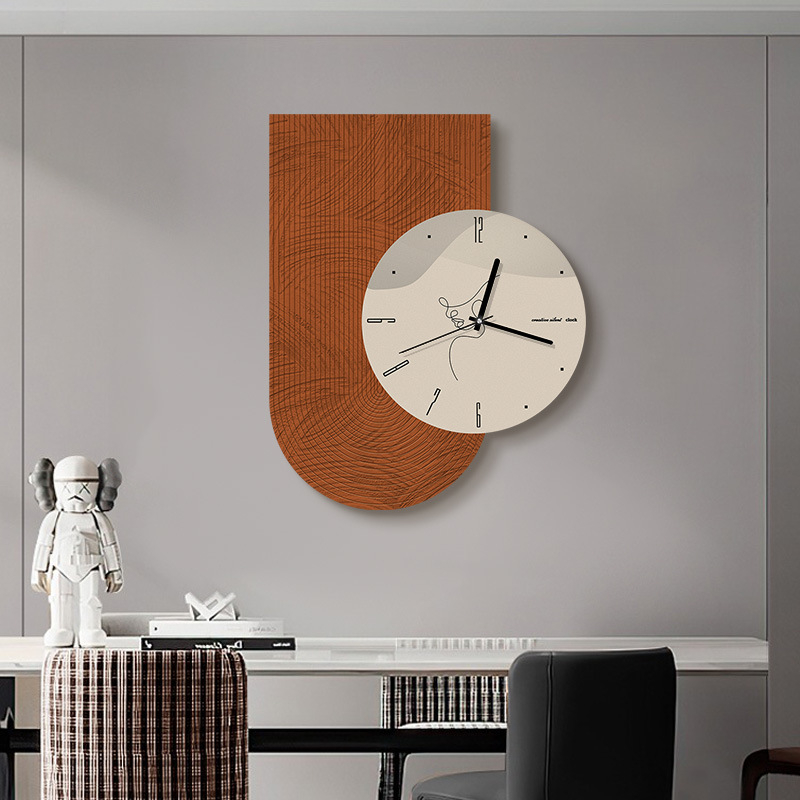 Стилен стенен часовник – модерен овал, плавно движение на секундите, батерийно захранване, едностранен; подходящ за всекидневна, спалня, кабинет и офис
