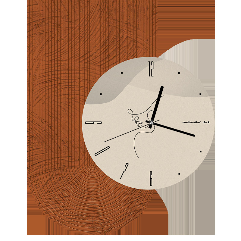 Стилен стенен часовник – модерен овал, плавно движение на секундите, батерийно захранване, едностранен; подходящ за всекидневна, спалня, кабинет и офис