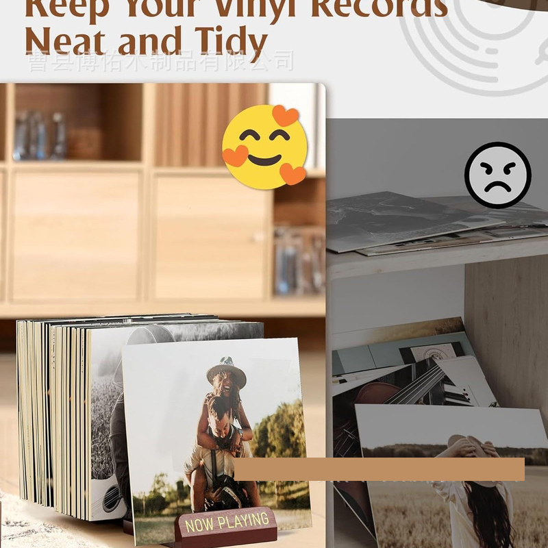 Персонализиран държач за документи/органайзер за CD/дървена стойка за бюро/винтидж държач за плочи