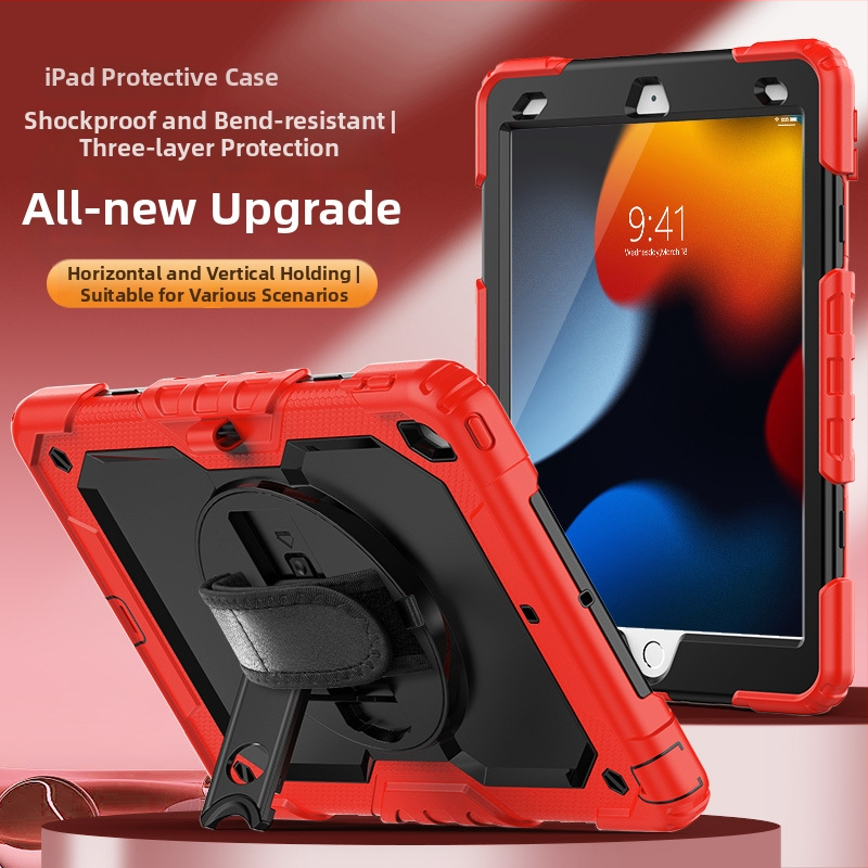 Silikona iPad maciņš Apple iPad – pilna aizsardzība, pret trieciens, pret pirkstu nospiedumiem, pret krišanu, iespiests dizains