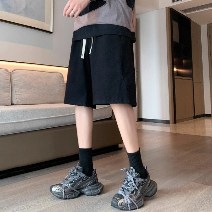 Brīvi piegriezti vasaras šorti, poliesteris, mikroelastība, brīvs siluets, atpūtas stils