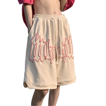 Vīriešu oversize Foam šorti vasarai, sporta stila ikdiena, poliestera audums, plata griezums, ceļgalu garums