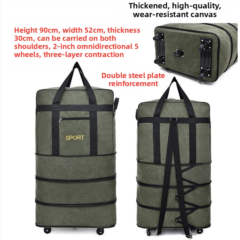 T6 auduma riteņa soma ceļojumiem, tilpums 56–75L, elpojoša, nodilumizturīga, šokizturīga, sievietēm un vīriešiem piemērota, zīmējums ar burtiem