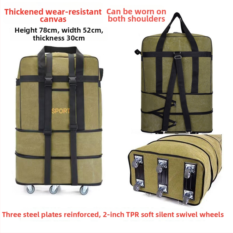 T6 auduma riteņa soma ceļojumiem, tilpums 56–75L, elpojoša, nodilumizturīga, šokizturīga, sievietēm un vīriešiem piemērota, zīmējums ar burtiem