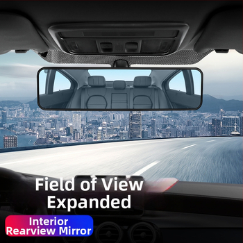 Automobiļa iekšējais atpakaļskata spogulis ar plašu redzes lauku un antiatstarojuma pārklājumu