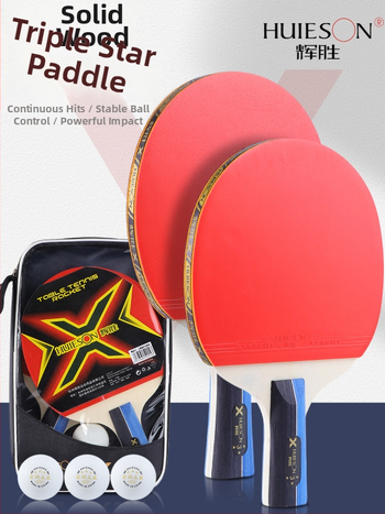 Huieson rachetă de tenis de masă cu gumă adezivă pe ambele fețe, pentru începători, personalizabilă, cu logo imprimat