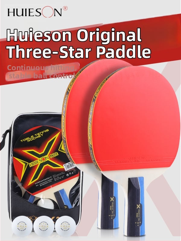Huieson rachetă de tenis de masă cu gumă adezivă pe ambele fețe, pentru începători, personalizabilă, cu logo imprimat
