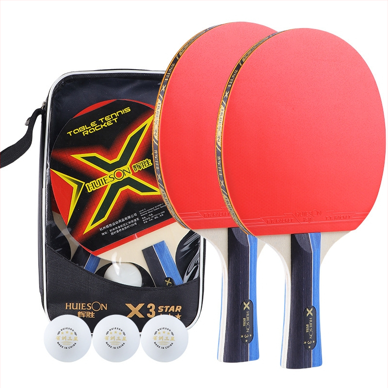Huieson rachetă de tenis de masă cu gumă adezivă pe ambele fețe, pentru începători, personalizabilă, cu logo imprimat
