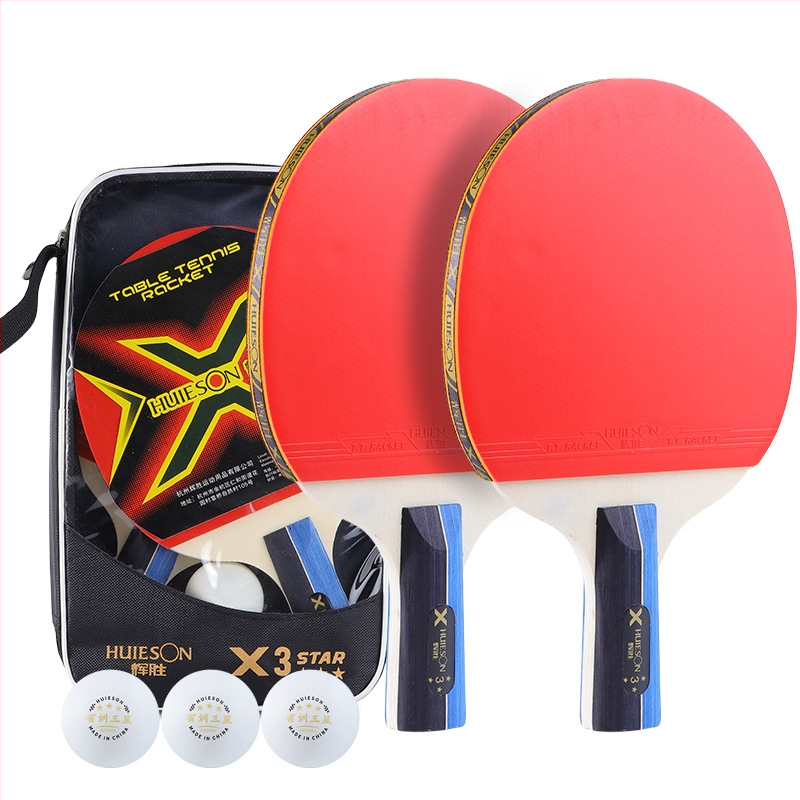 Huieson rachetă de tenis de masă cu gumă adezivă pe ambele fețe, pentru începători, personalizabilă, cu logo imprimat