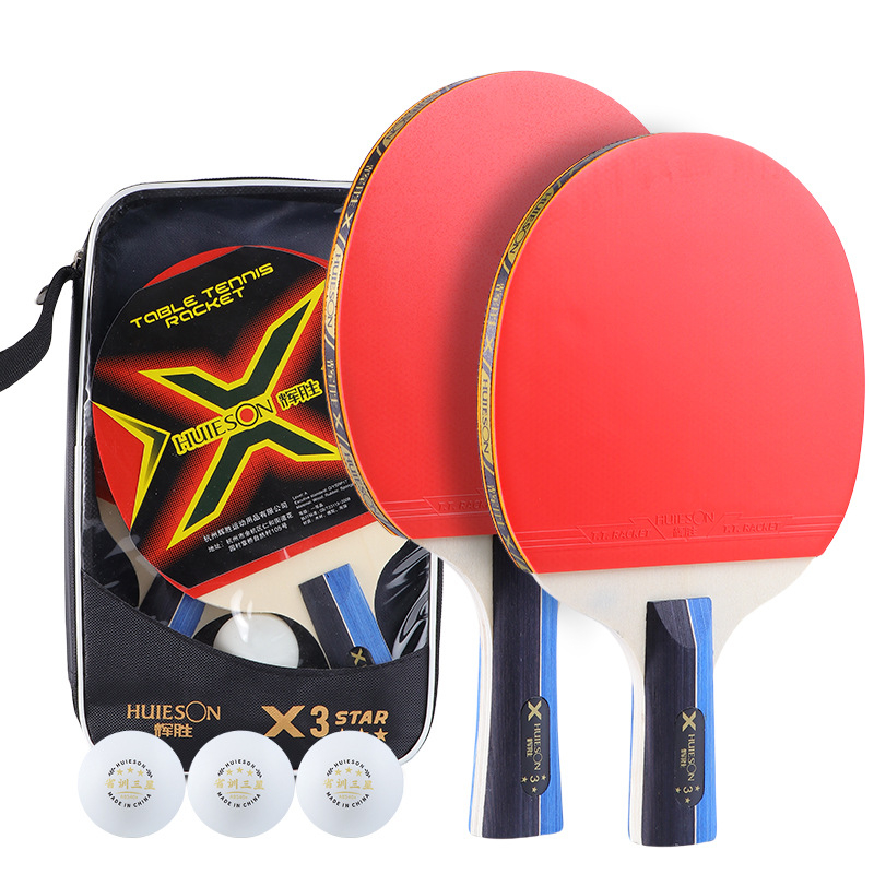 Huieson rachetă de tenis de masă cu gumă adezivă pe ambele fețe, pentru începători, personalizabilă, cu logo imprimat