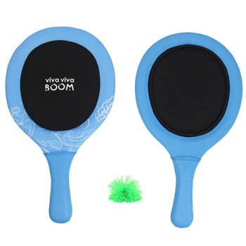 Shang Yijia Set pentru copii pentru plajă cu rachetă – lovire directă, placă din plastic, cauciuc neopren 1,5 mm, minge inclusă