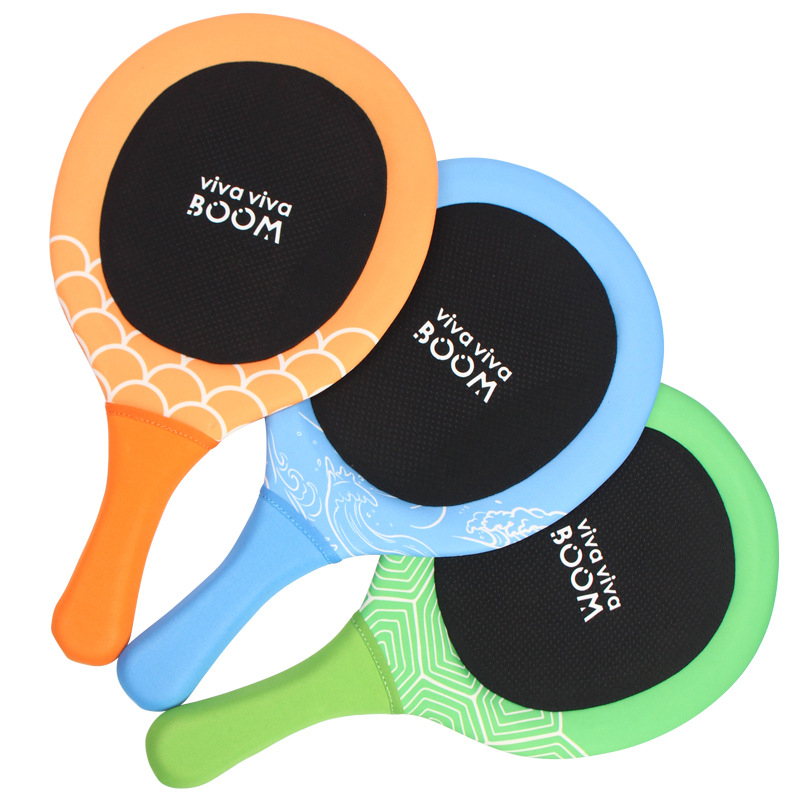 Shang Yijia Set pentru copii pentru plajă cu rachetă – lovire directă, placă din plastic, cauciuc neopren 1,5 mm, minge inclusă