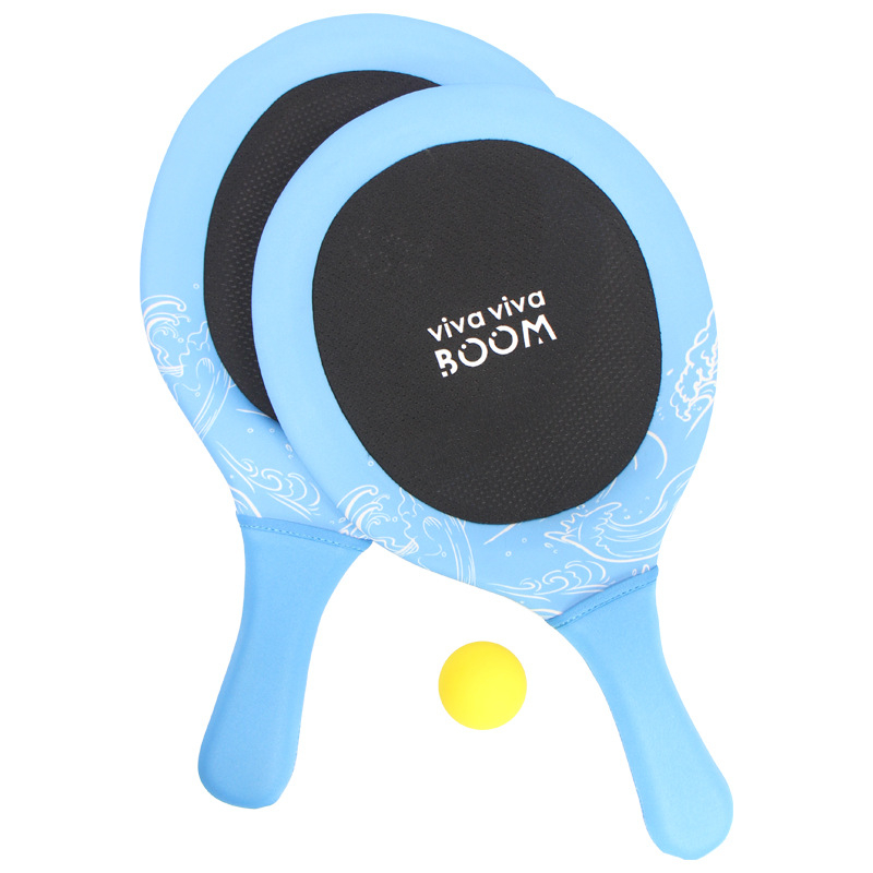 Shang Yijia Set pentru copii pentru plajă cu rachetă – lovire directă, placă din plastic, cauciuc neopren 1,5 mm, minge inclusă