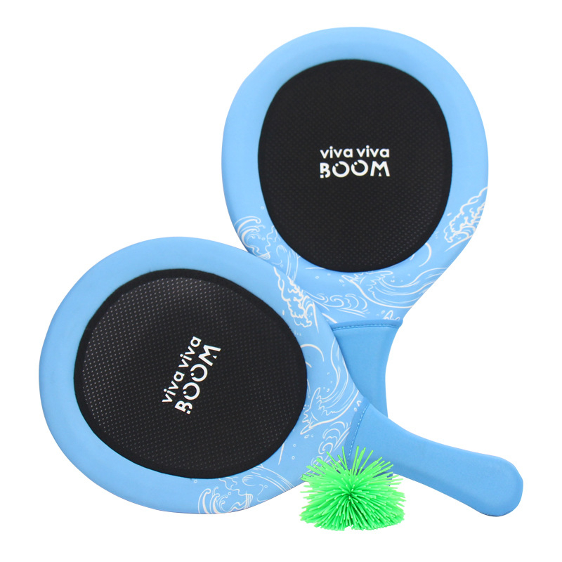 Shang Yijia Set pentru copii pentru plajă cu rachetă – lovire directă, placă din plastic, cauciuc neopren 1,5 mm, minge inclusă