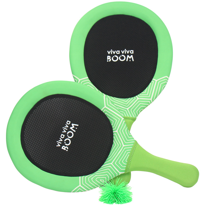 Shang Yijia Set pentru copii pentru plajă cu rachetă – lovire directă, placă din plastic, cauciuc neopren 1,5 mm, minge inclusă