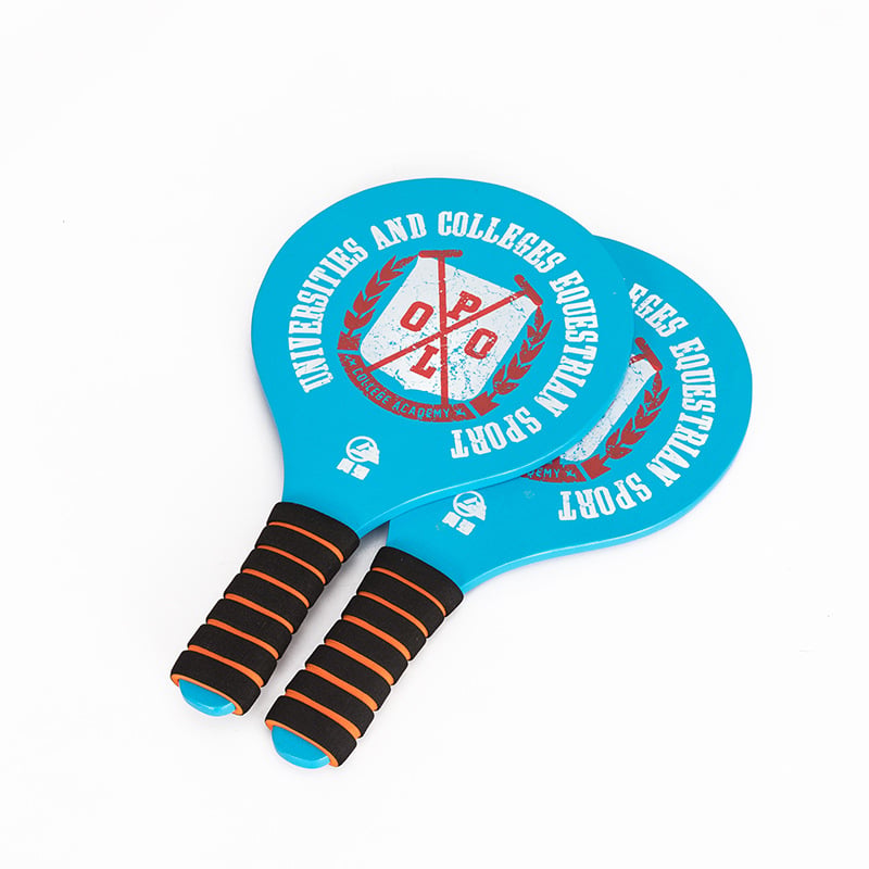 Drvena badminton raketa s poplar baznom pločom, pravolinijskog dizajna, ispisan logotip, prilagodljiva obrada