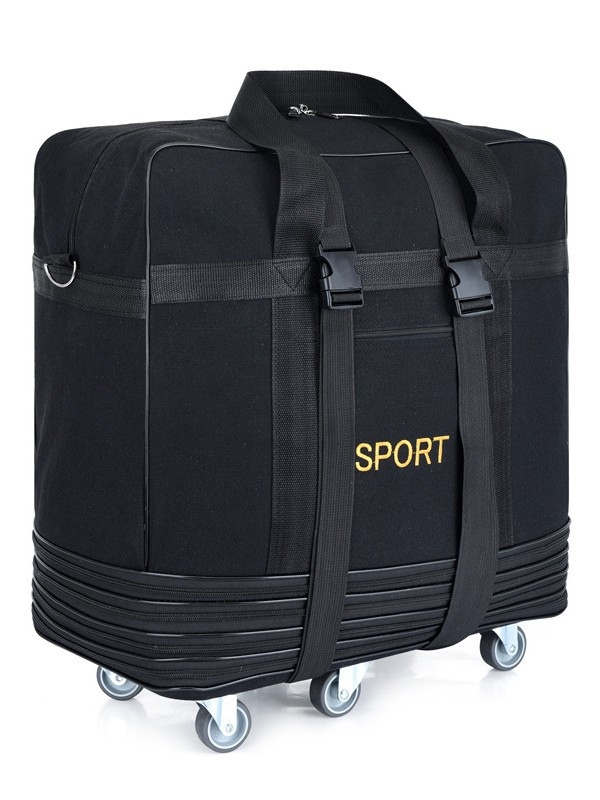 Kanvas duffel soma ar ratiem, 56–75 L ietilpība, zīmols T6, divu lietojumu dizains, elpojoša, nolietojumizturīga, ceļojumu soma