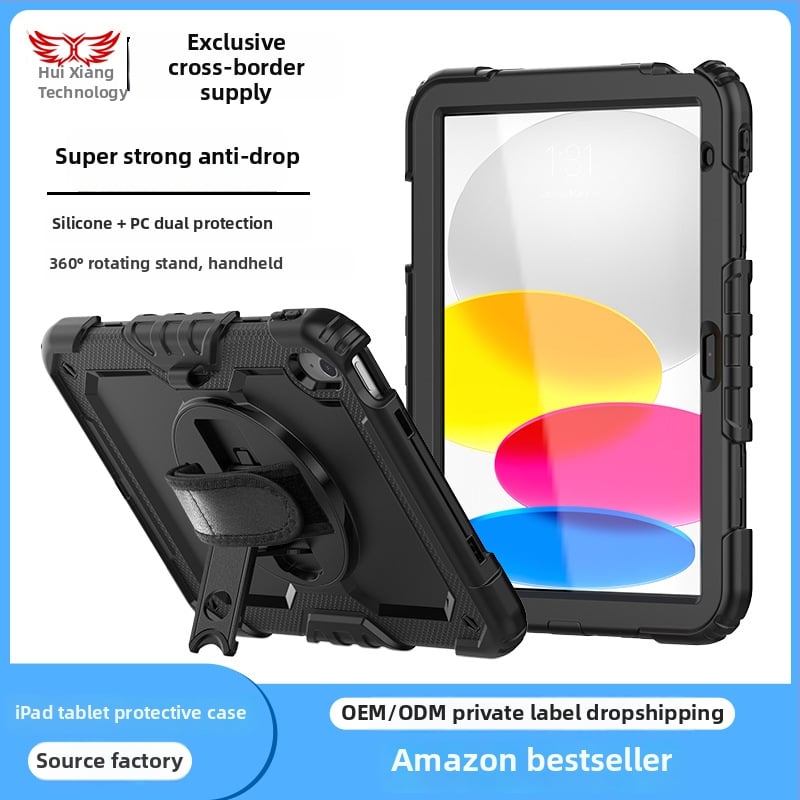 Apple iPad silikona aizsargs — Viss vienā, Izturīgs pret šokiem, Izturīgs pret krišanu, Pret pirkstu nospiedumiem