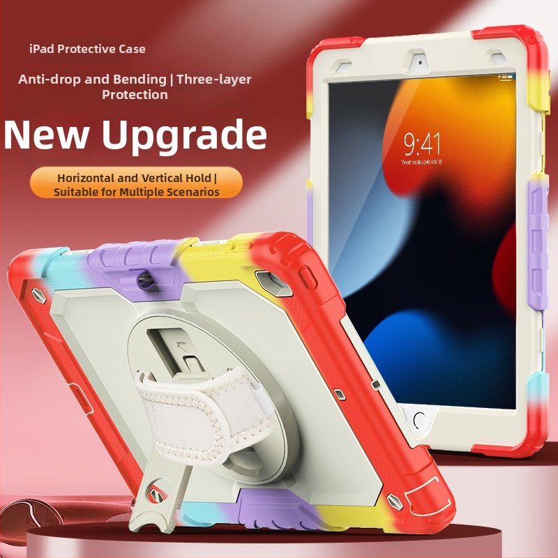 Apple iPad silikona aizsargs — Viss vienā, Izturīgs pret šokiem, Izturīgs pret krišanu, Pret pirkstu nospiedumiem