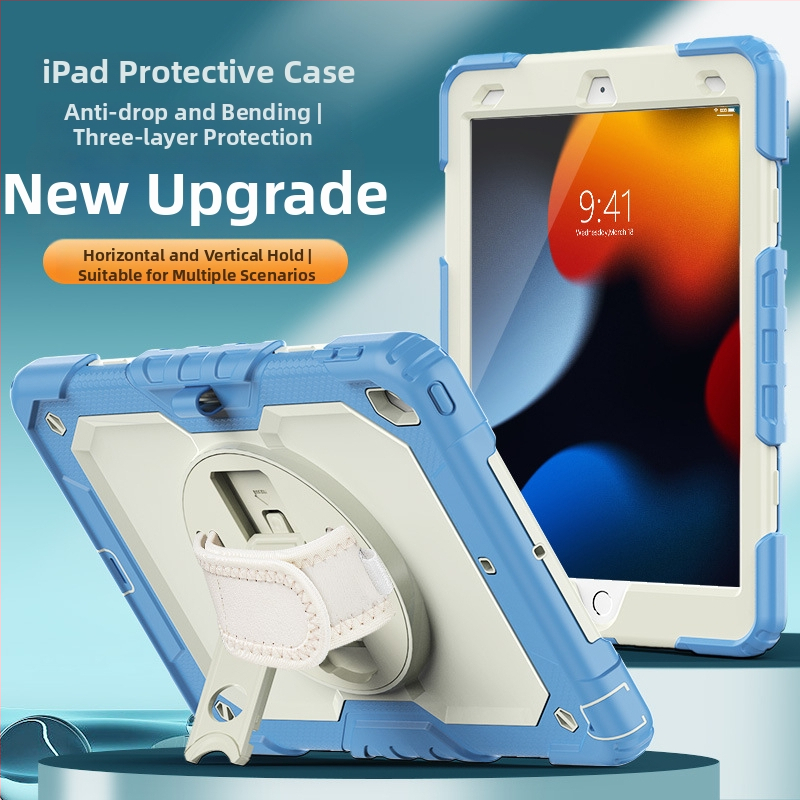 Apple iPad silikona aizsargs — Viss vienā, Izturīgs pret šokiem, Izturīgs pret krišanu, Pret pirkstu nospiedumiem