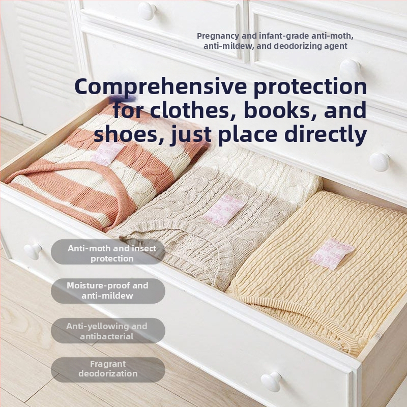 Kamfora lodītes garderobei, rozes smarža, pret insektiem, pret pelējumu, iepakojumā 200 gab