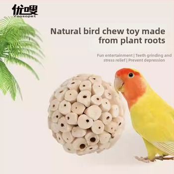 Papagaiļiem Grass Ball žuvēšanas rotaļlieta — Materiāls: Grass; Zīmols: Youyi; Derīgs papagaiļiem; Nav importēts