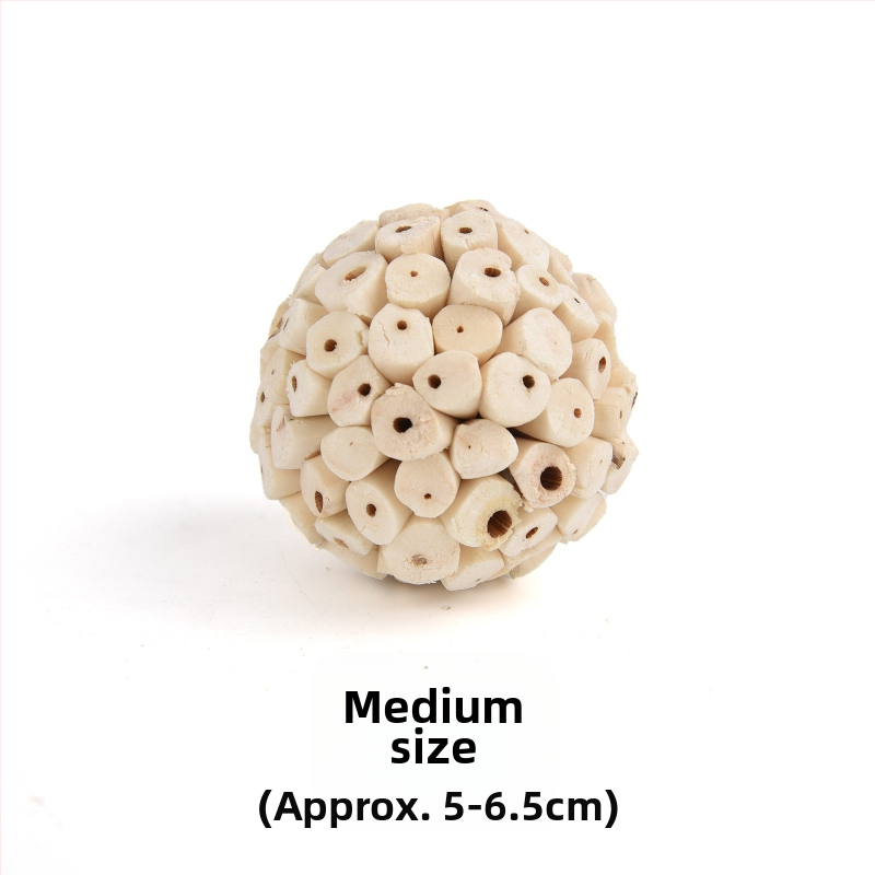 Papagaiļiem Grass Ball žuvēšanas rotaļlieta — Materiāls: Grass; Zīmols: Youyi; Derīgs papagaiļiem; Nav importēts