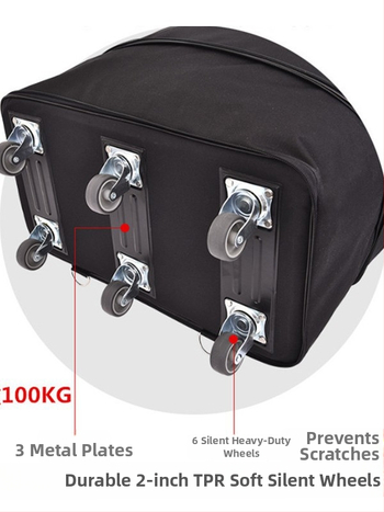 Kanvas ceļojumu soma ar riteņiem - 56-75L - Zīmols T6 - Unisex