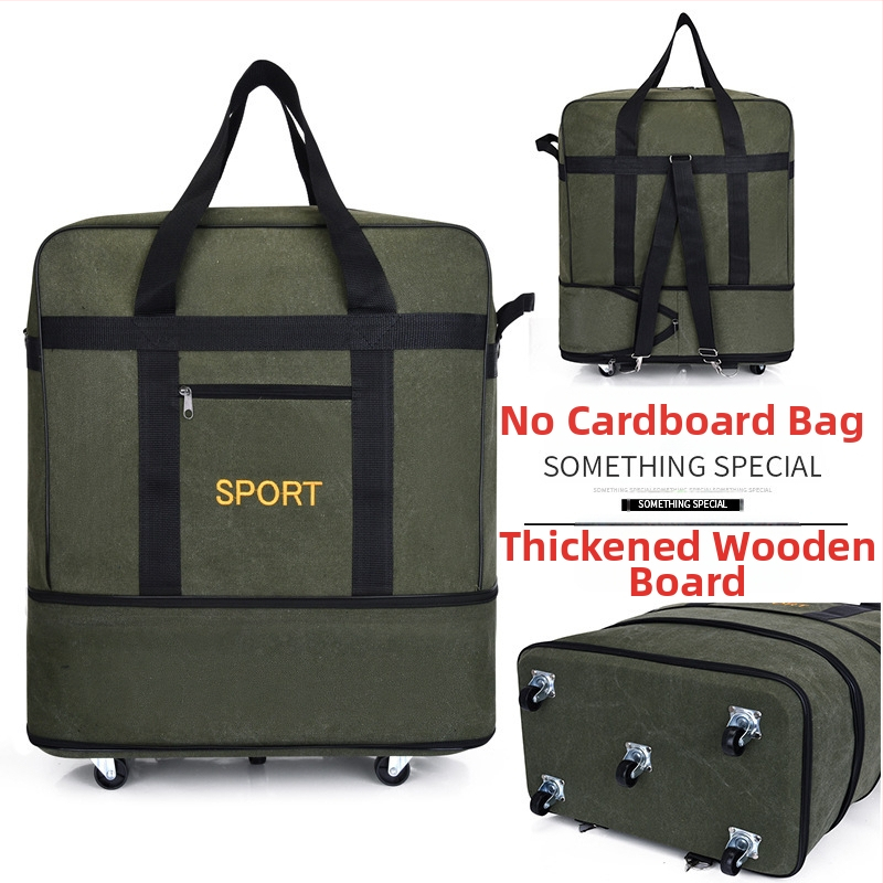 Kanvas ceļojumu soma ar riteņiem - 56-75L - Zīmols T6 - Unisex