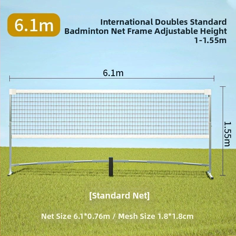 Badmintoni võrgu japosti komplekt, terasest raam, Double talent kaubamärk, sobib lauatennisile ja badmintonile