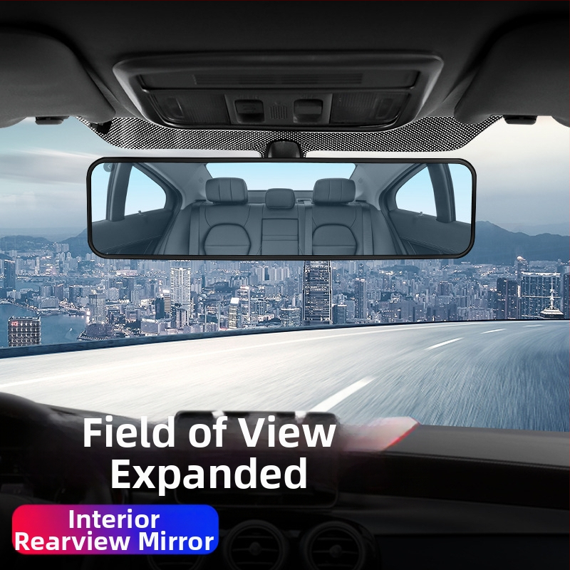 Iekšējais atpakaļskata spogulis ar plašu redzes laukumu un pretatspīduma pārklājumu