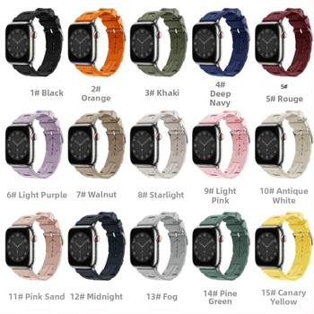 Brățară din silicon pentru Apple Watch S9/Ultra2, model H, cataramă cu pin