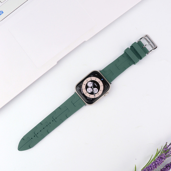 Brățară din silicon pentru Apple Watch S9/Ultra2, model H, cataramă cu pin