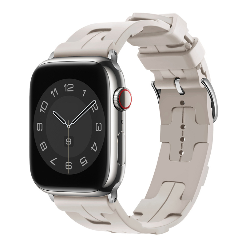 Brățară din silicon pentru Apple Watch S9/Ultra2, model H, cataramă cu pin