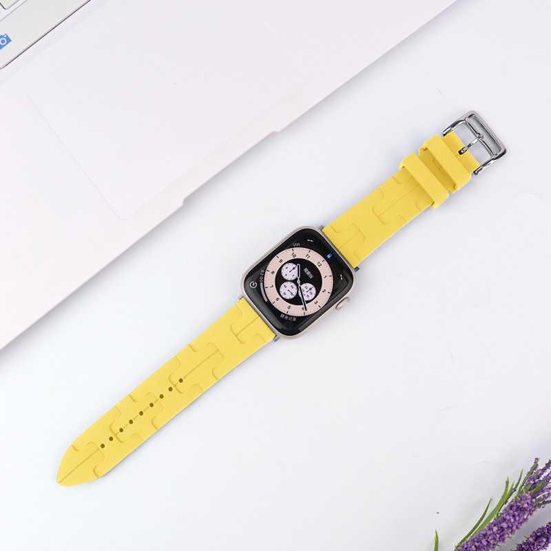 Brățară din silicon pentru Apple Watch S9/Ultra2, model H, cataramă cu pin