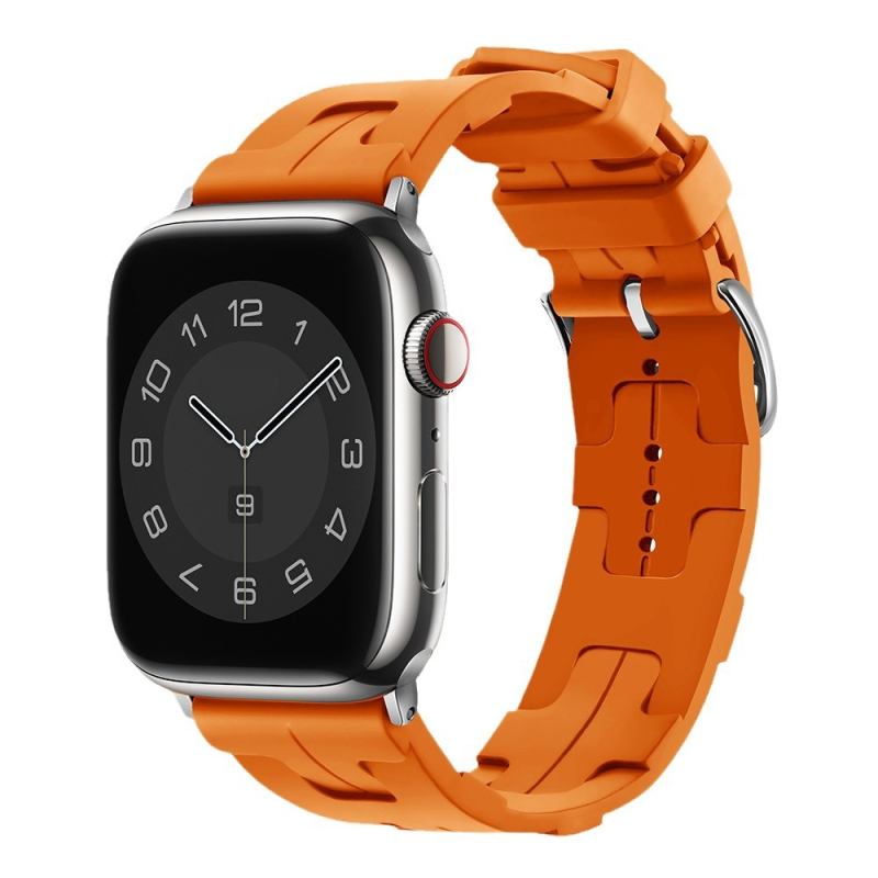 Brățară din silicon pentru Apple Watch S9/Ultra2, model H, cataramă cu pin