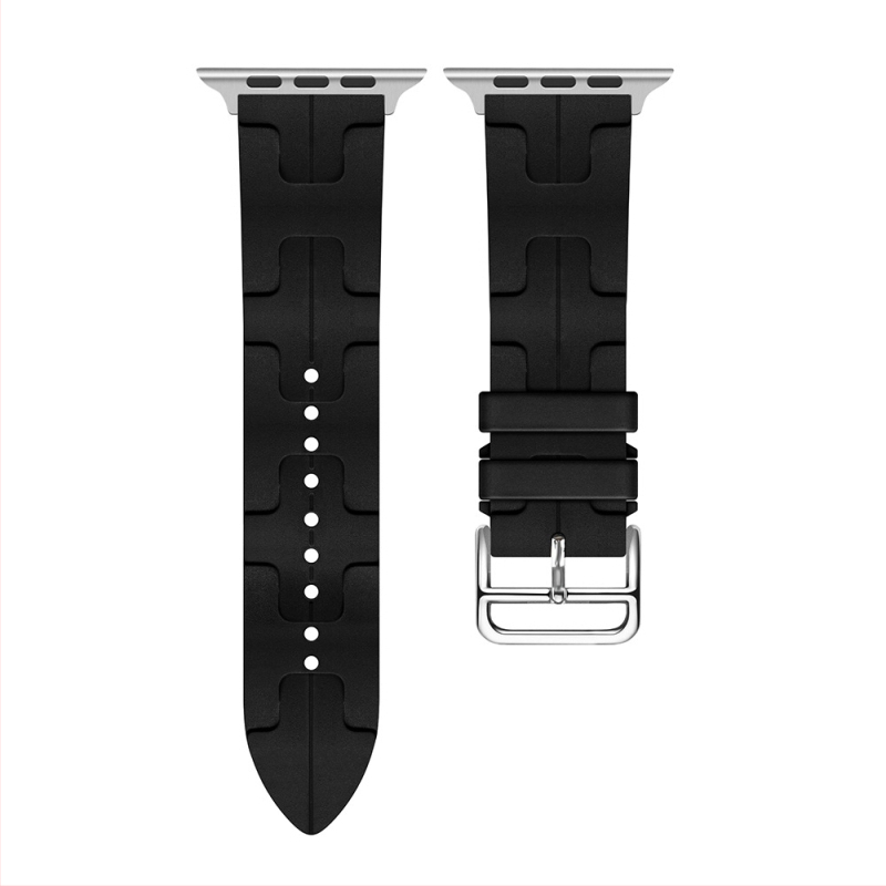 Brățară din silicon pentru Apple Watch S9/Ultra2, model H, cataramă cu pin