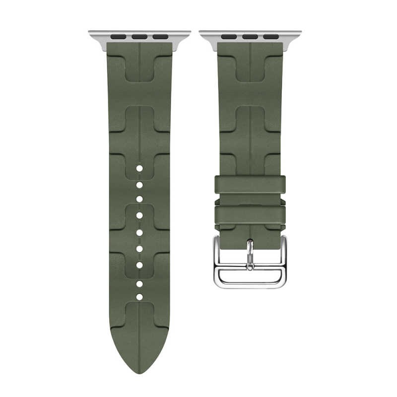 Brățară din silicon pentru Apple Watch S9/Ultra2, model H, cataramă cu pin