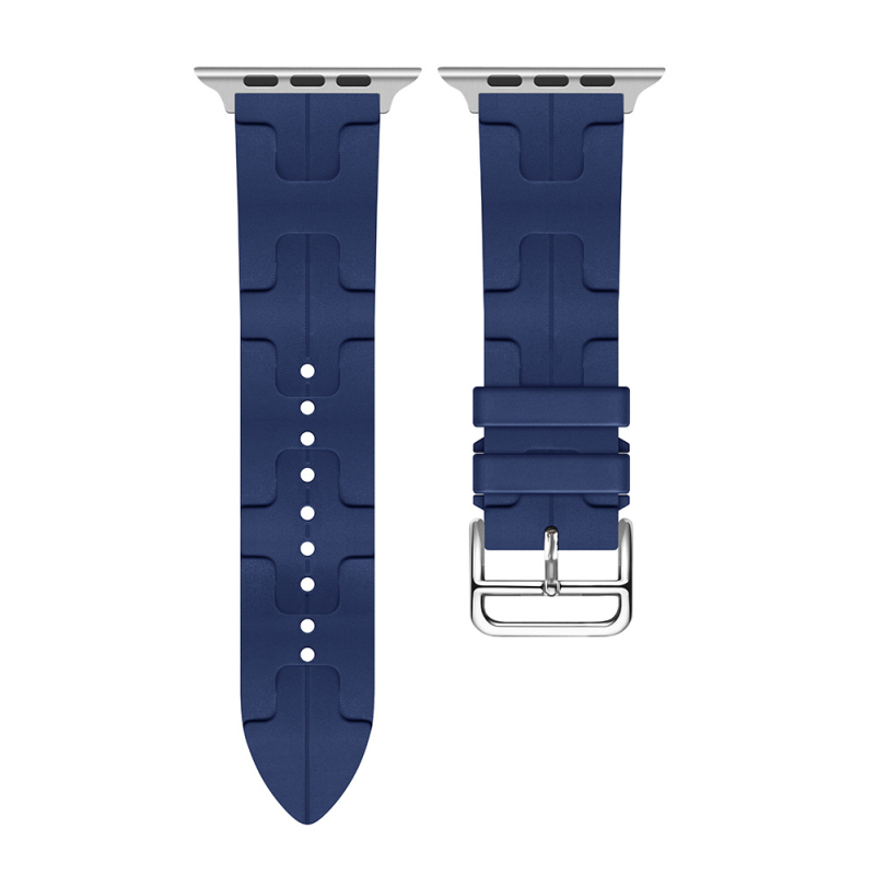 Brățară din silicon pentru Apple Watch S9/Ultra2, model H, cataramă cu pin