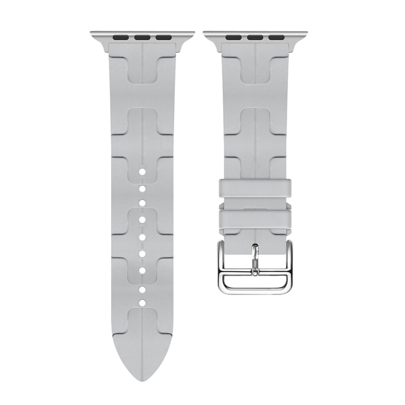 Brățară din silicon pentru Apple Watch S9/Ultra2, model H, cataramă cu pin