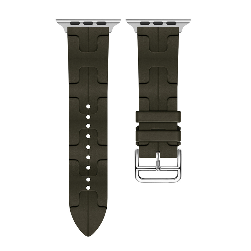 Brățară din silicon pentru Apple Watch S9/Ultra2, model H, cataramă cu pin