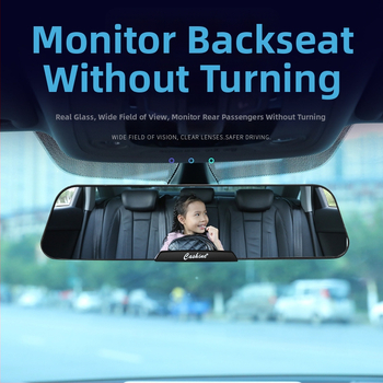 Iekšējais atpakaļskata spogulis automašīnai, plašs redzes laukums, pretatspīdīgs spogulis, atpakaļgaitas spogulis