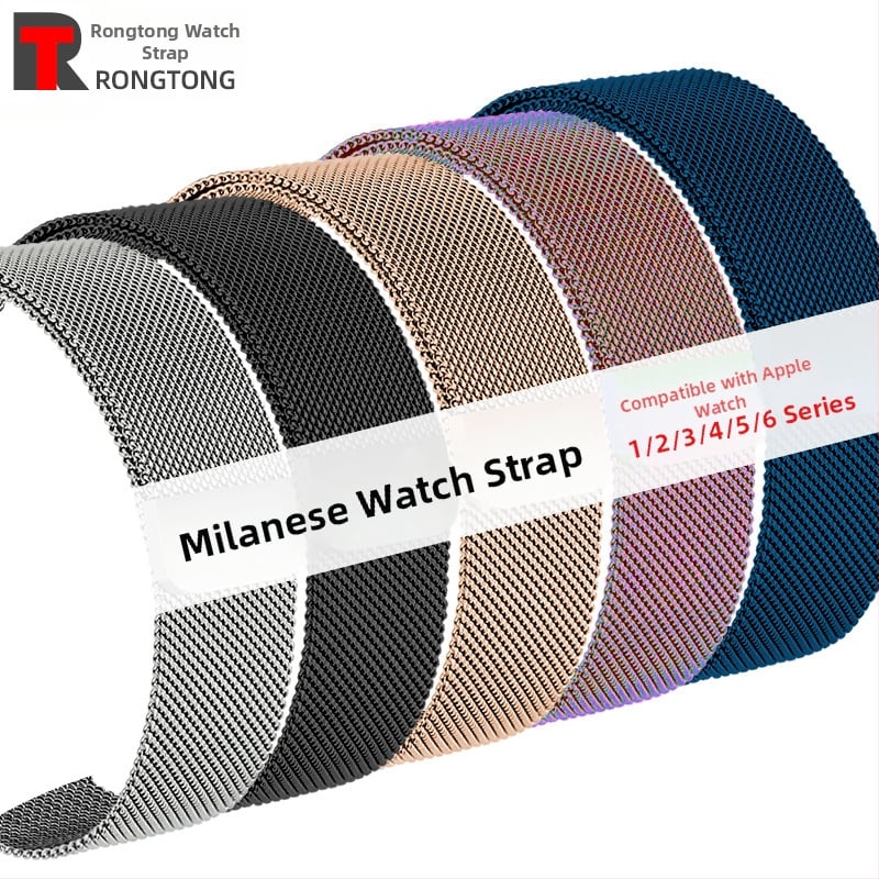 Oceľový náramok Milanese pre Apple Watch s magnetickým zapínaním; módny štýl; hmotnosť 30 g; kompatibilný s Apple Watch