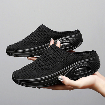 Ženske slip-on cipele s mrežastim gornjim dijelom, okrugla prstna kapica, kompozitni potplat, bez podloge