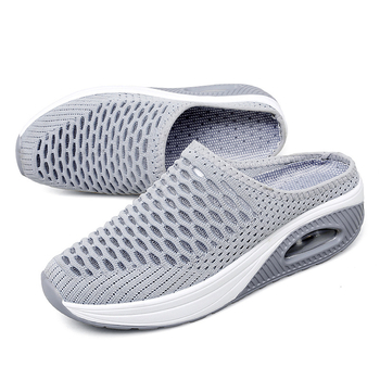 Ženske slip-on cipele s mrežastim gornjim dijelom, okrugla prstna kapica, kompozitni potplat, bez podloge