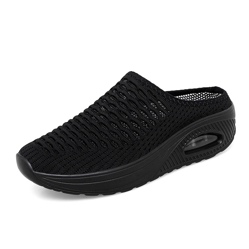 Ženske slip-on cipele s mrežastim gornjim dijelom, okrugla prstna kapica, kompozitni potplat, bez podloge