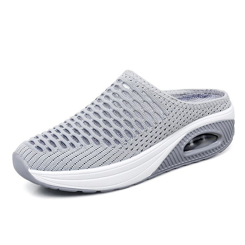 Ženske slip-on cipele s mrežastim gornjim dijelom, okrugla prstna kapica, kompozitni potplat, bez podloge